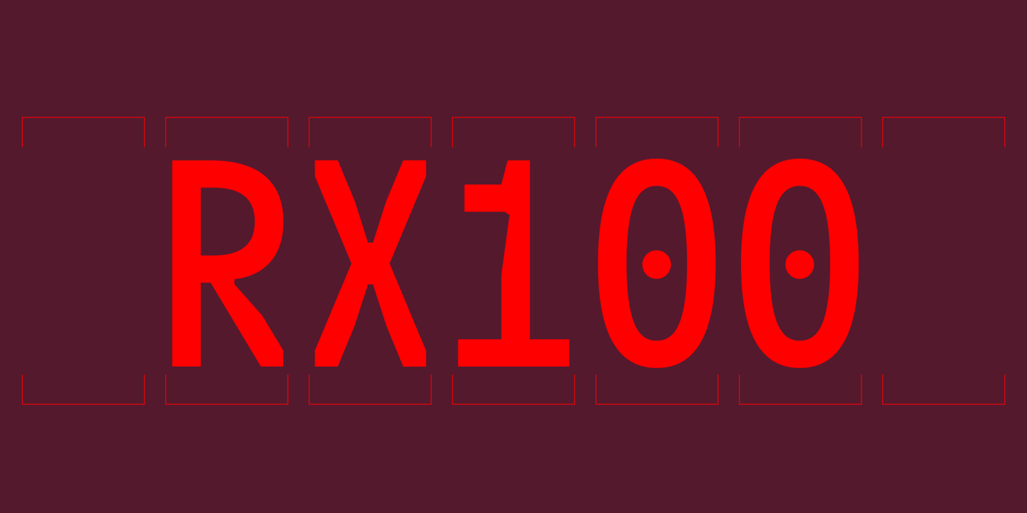 Ejemplo de fuente RX 100 Regular